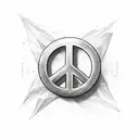 ‏peace sign tattoo design idea