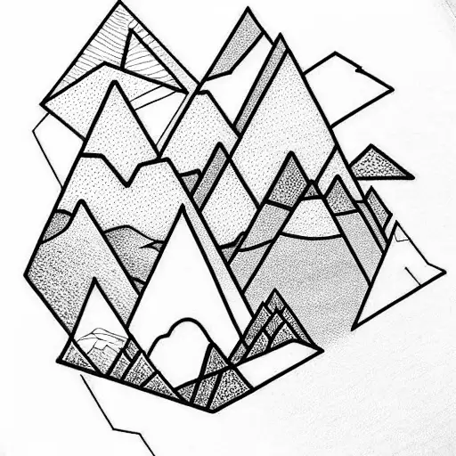 Mountains  tattoo design idea
