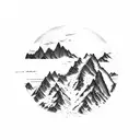 Huayhuash mountain range pery tattoo design idea