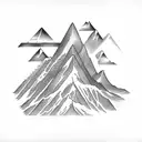 Huayhuash mountain range pery tattoo design idea