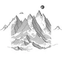 Huayhuash mountain range pery tattoo design idea