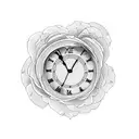 A tattoo featuring a clock surrounded by roses and snakes tattoo design idea