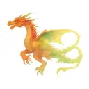 dragon flying tattoo design idea