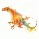 dragon flying tattoo design idea