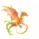 dragon flying tattoo design idea