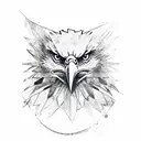 eagle with turkish flag tattoo design idea