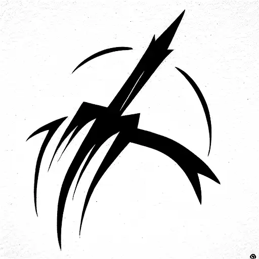 thunder for group of friends with some looking magical tattoo design idea