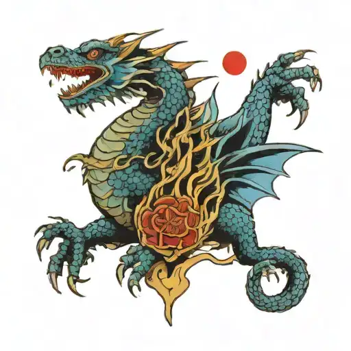 Dragon of the air  tattoo design idea