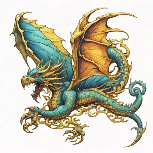 Dragon of the air  tattoo design idea