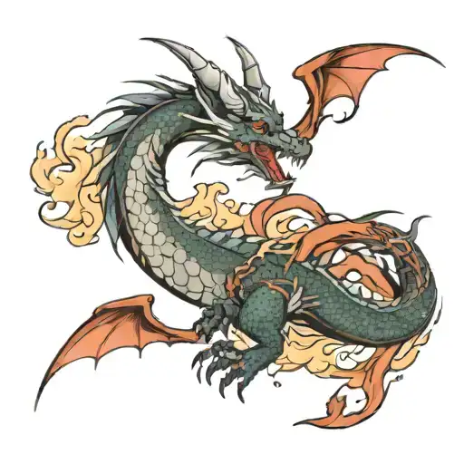 Dragon of the air tattoo design idea