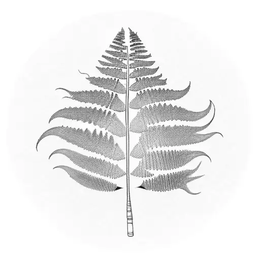 Fern Tree tattoo design idea