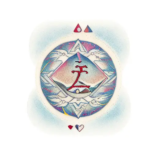 kanjis "love", "kaizen", "kintsugi", "ikigai" tattoo design idea