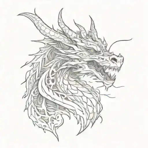 dragon breathing words pain in the body silences pain in the head tattoo design idea