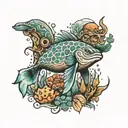 marine life tattoo design idea