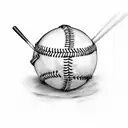 baseball seams tattoo design idea
