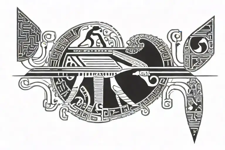 Ancient Egyptian hieroglyphics tattoo design idea