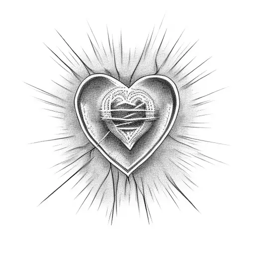 barbed wire with heart in the middle going around arm  tattoo design idea