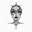 neural network face tattoo design idea