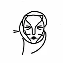 neural network face tattoo design idea