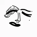 neural network face tattoo design idea