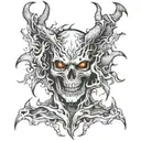 my flaws burn through my skin like demonic flames from hell  tattoo design idea