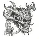 my flaws burn through my skin like demonic flames from hell  tattoo design idea