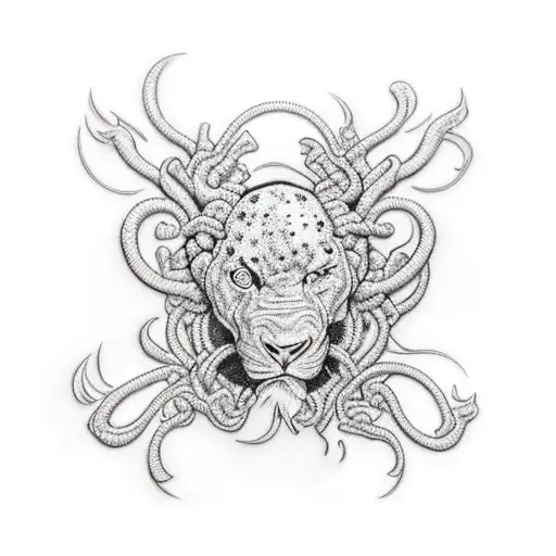 molly with black pearls tattoo design idea