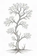 leafless tree tattoo design idea