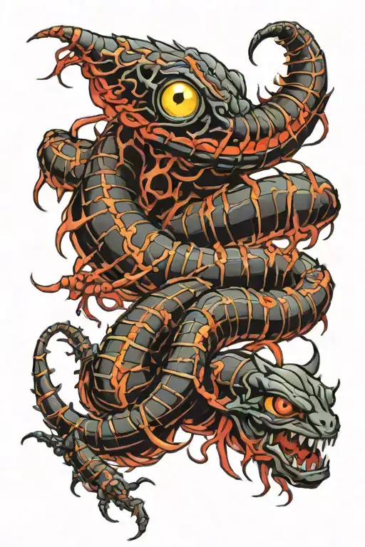 tokyo ghoul centipede tattoo design idea