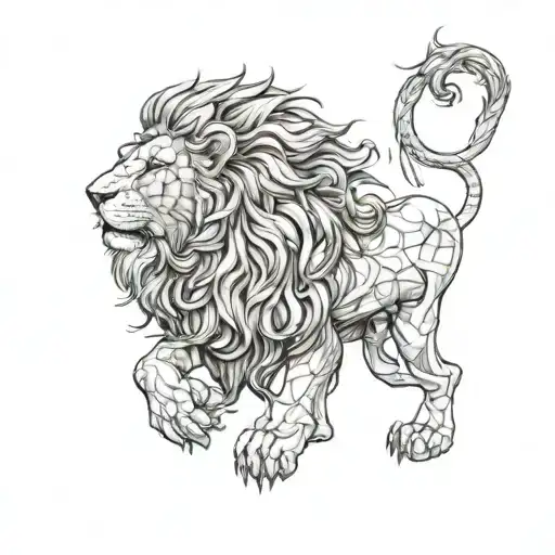 iran lion tattoo design idea