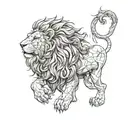 iran lion tattoo design idea