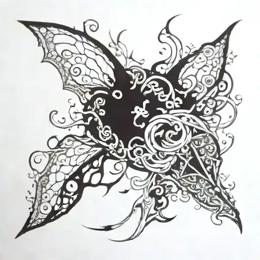 dark fantasies thickening of colors tattoo design idea