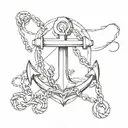 Anchor & chain tattoo design idea