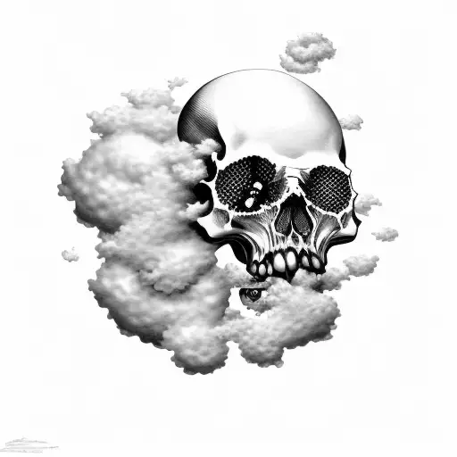 cloud of skulls tattoo design idea