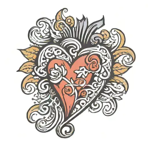 heart shape with the name Brett tattoo design idea