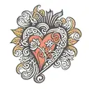 heart shape with the name Brett tattoo design idea