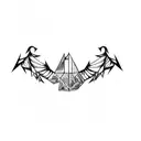 add pyramids in background  tattoo design idea