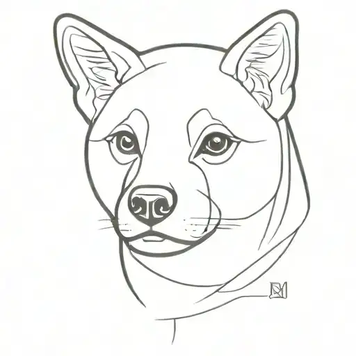 shiba inu tattoo design idea