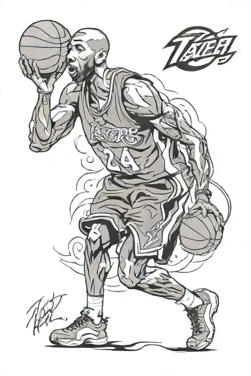 kobe bryant black mamba tattoo design idea