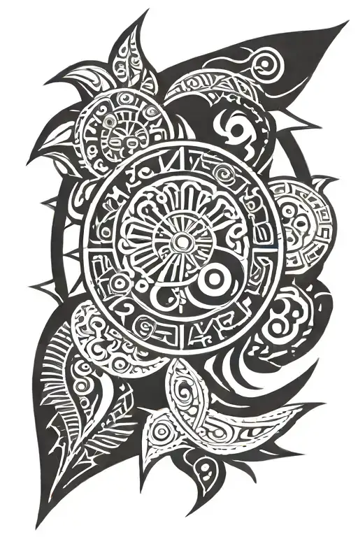 ilocano philippines sun tattoo design idea