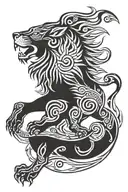philippines sun lion tattoo design idea