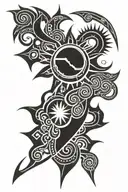 ilocano Philippines sun tattoo design idea