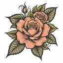 rose grows from concrete tattoo design idea