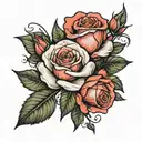 rose grows from concrete tattoo design idea