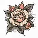rose grows from concrete tattoo design idea
