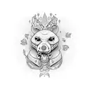 simpson friends tattoo design idea