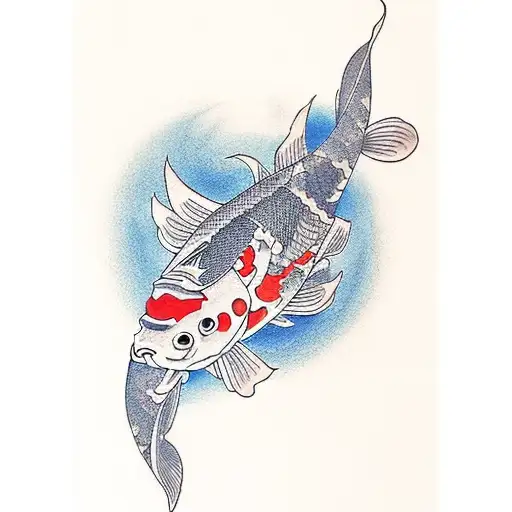 pez koi tattoo design idea