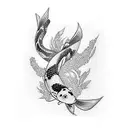 pez koi tattoo design idea