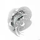 pez koi tattoo design idea