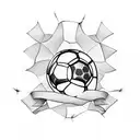 Soccer fan tattoo design idea